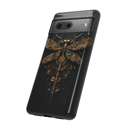 Steampunk Dragonfly Phone Case - Intricate Gear Design for iPhone, Samsung Galaxy, Google Pixel Devices