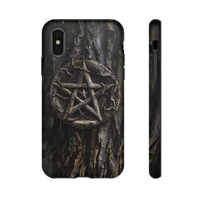 Pentacle Tree Phone Case – Wiccan Nature Magic Design for iPhone, Samsung Galaxy, and Google Pixel Devices