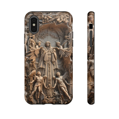 Angelic Statue Phone Case – Heavenly Gothic Marble Design for iPhone, Samsung Galaxy, and Google Pixel Devices