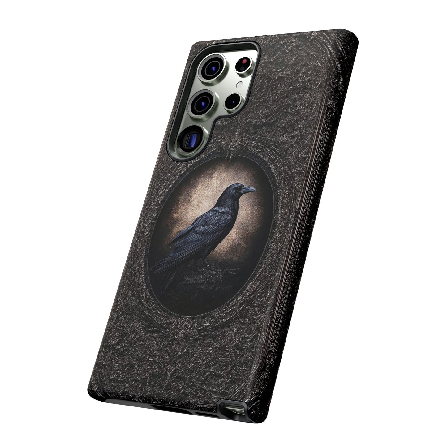Gothic Raven Phone Case - Mysterious Dark Bird Design