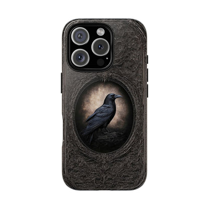 Gothic Raven Phone Case - Mysterious Dark Bird Design