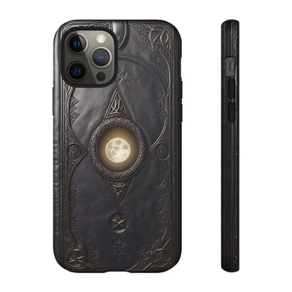 Moon Case Tough Phone Case – Fantasy Art Leather Book Design for iPhone, Samsung Galaxy, and Google Pixel Devices