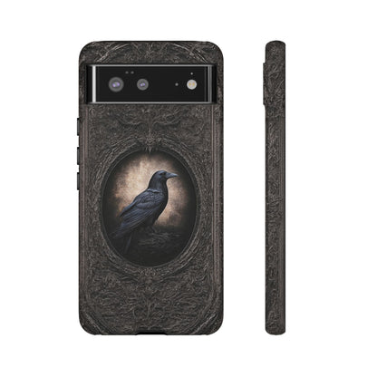 Gothic Raven Phone Case - Mysterious Dark Bird Design