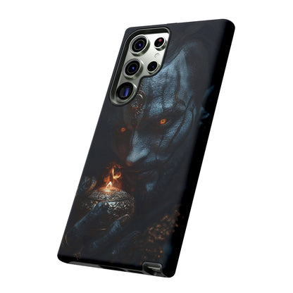 Dark Djinn Warrior Phone Case - Intricate Fantasy Art Protective Cover for iPhone, Samsung Galaxy, and Google Pixel Devices