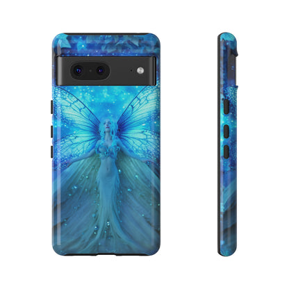 Blue Cosmic Fairy Phone Case – Enchanting Fae Design for iPhone, Samsung Galaxy, and Google Pixel Devices