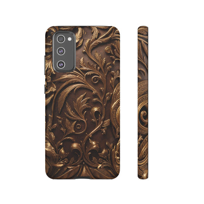 Elegant Bronze Phone Case – Victorian Floral Design for iPhone, Samsung Galaxy, and Google Pixel Devices