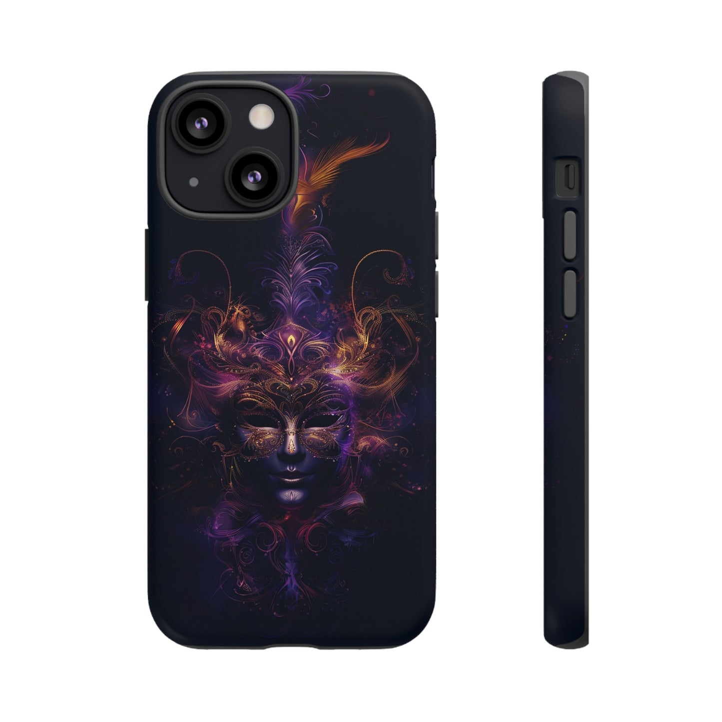 Elegant Masquerade Mask Phone Case for iPhone, Samsung Galaxy, and Google Pixel Devices - Mystical Design