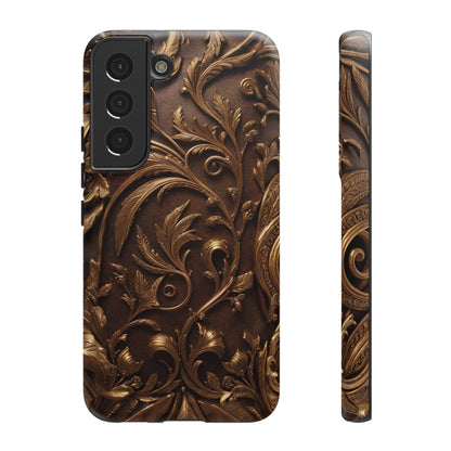 Elegant Bronze Phone Case – Victorian Floral Design for iPhone, Samsung Galaxy, and Google Pixel Devices