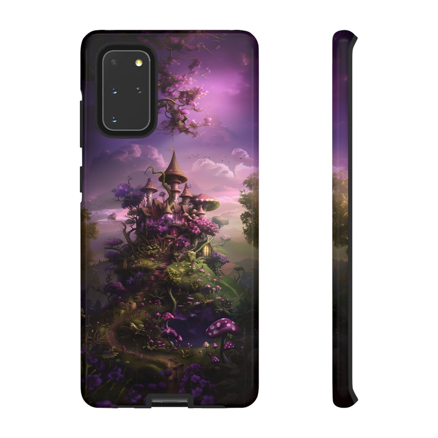 Enchanted Fairy Castle Phone Case - Magical Purple Fantasy Art for iPhone, Samsung Galaxy and Google Pixel Devices