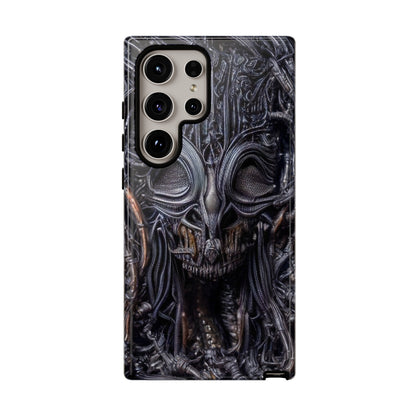 Biomechanical Horror 2 Phone Case – Futuristic Alien Horror Design for iPhone, Samsung Galaxy, and Google Pixel Devices