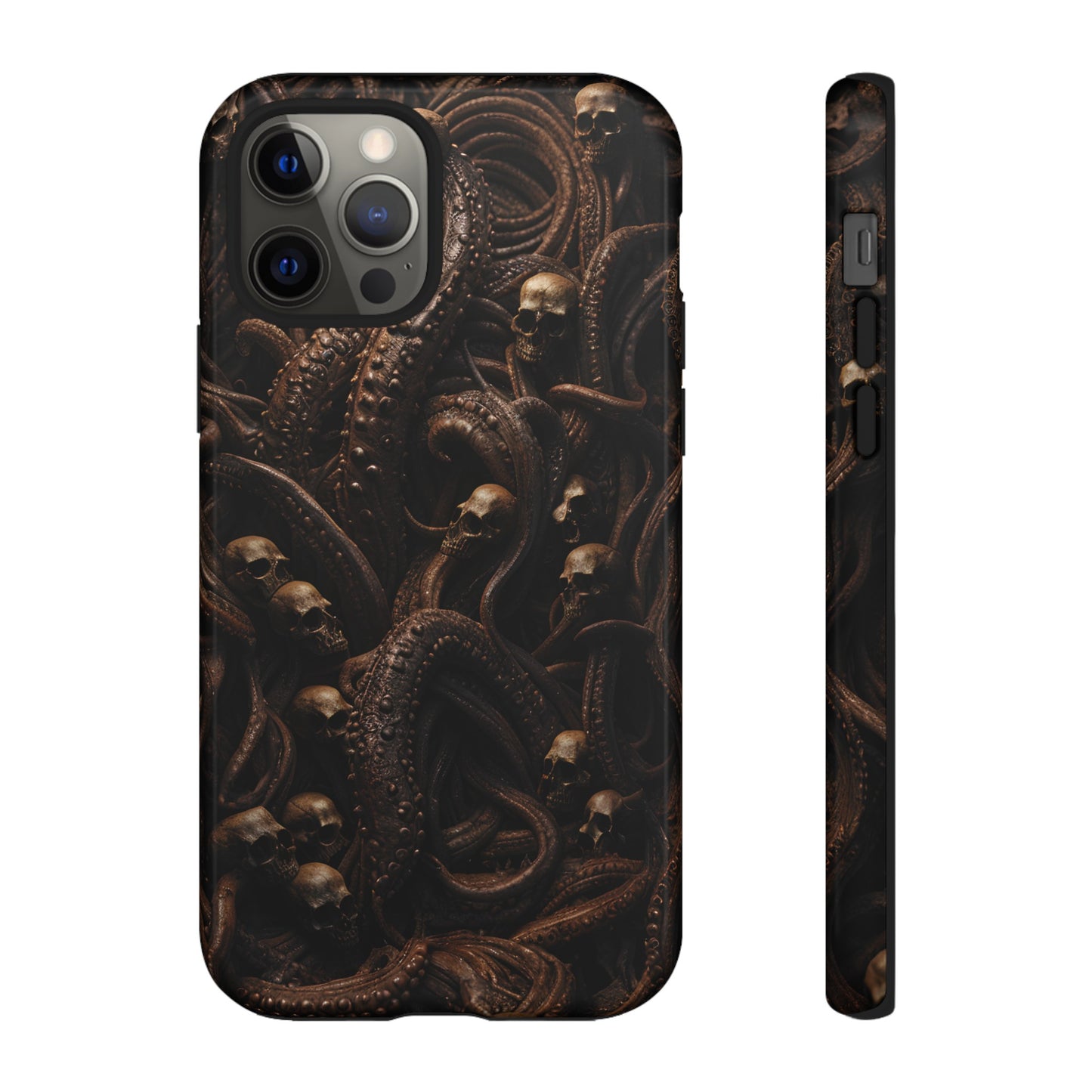 Skulls and Tentacles Phone Case – Lovecraftian Horror Design for iPhone, Samsung Galaxy, and Google Pixel Devices