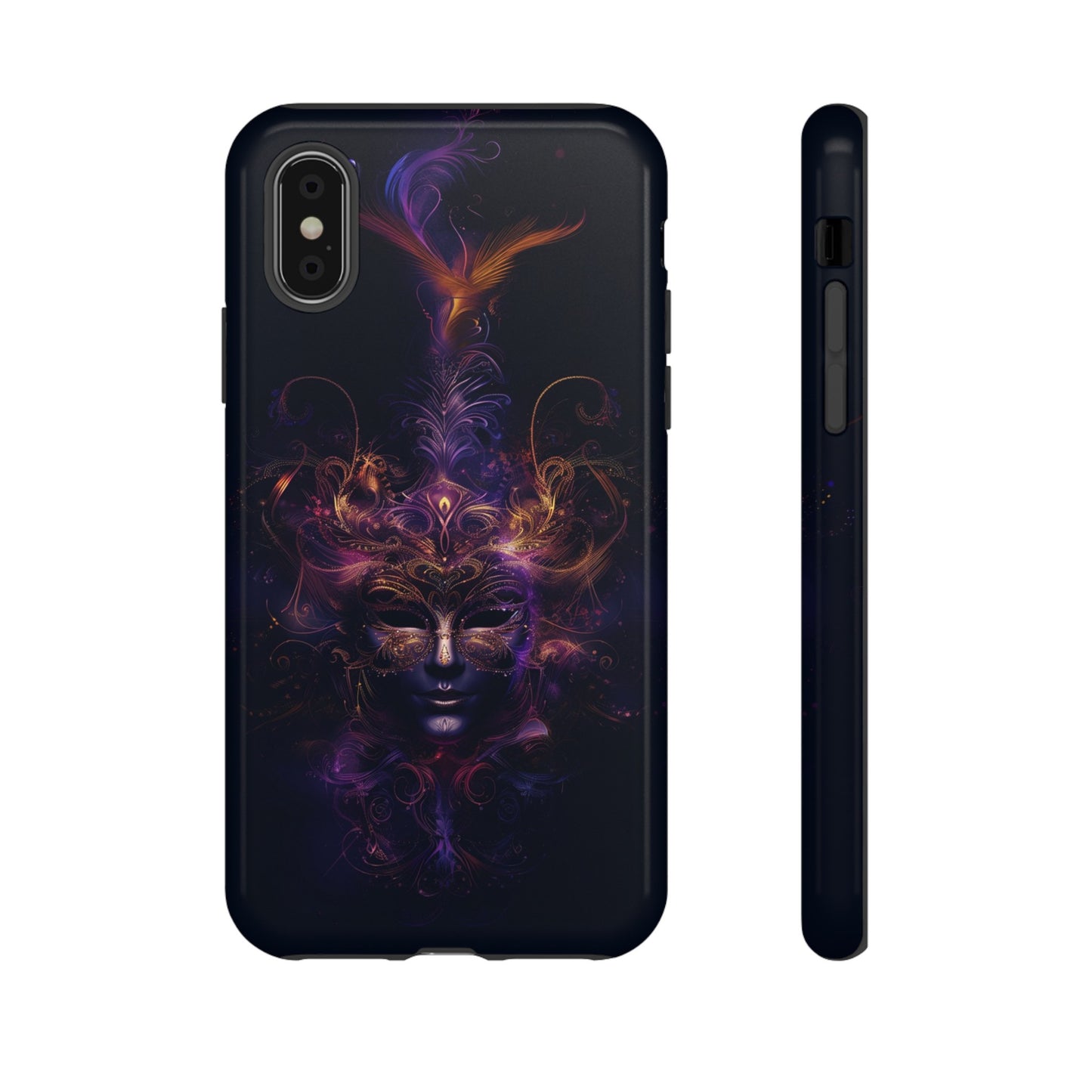 Elegant Masquerade Mask Phone Case for iPhone, Samsung Galaxy, and Google Pixel Devices - Mystical Design