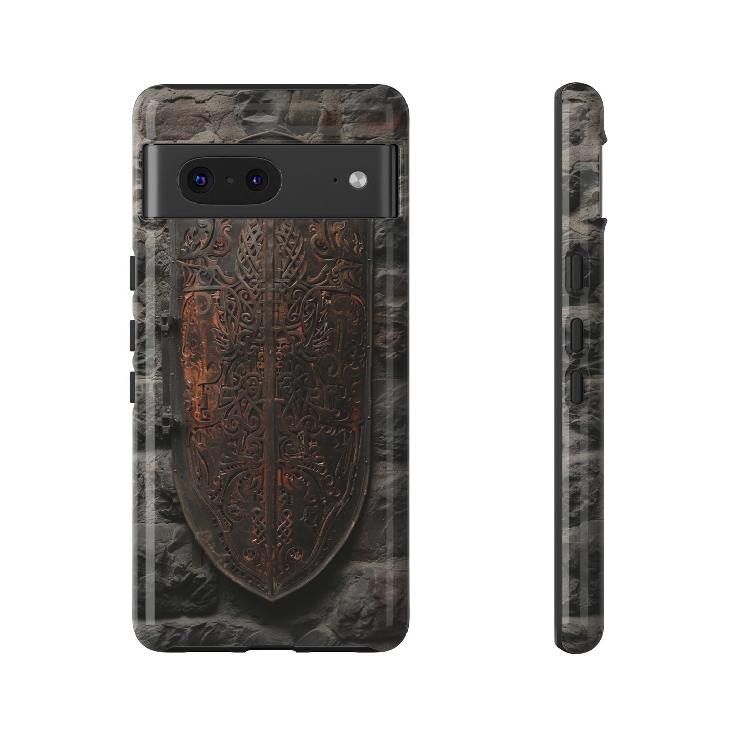 Medieval Shield Phone Case - Ornate Ancient Armor Design for iPhone and Samsung Galaxy Devices