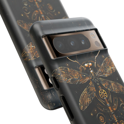 Steampunk Dragonfly Phone Case - Intricate Gear Design for iPhone, Samsung Galaxy, Google Pixel Devices