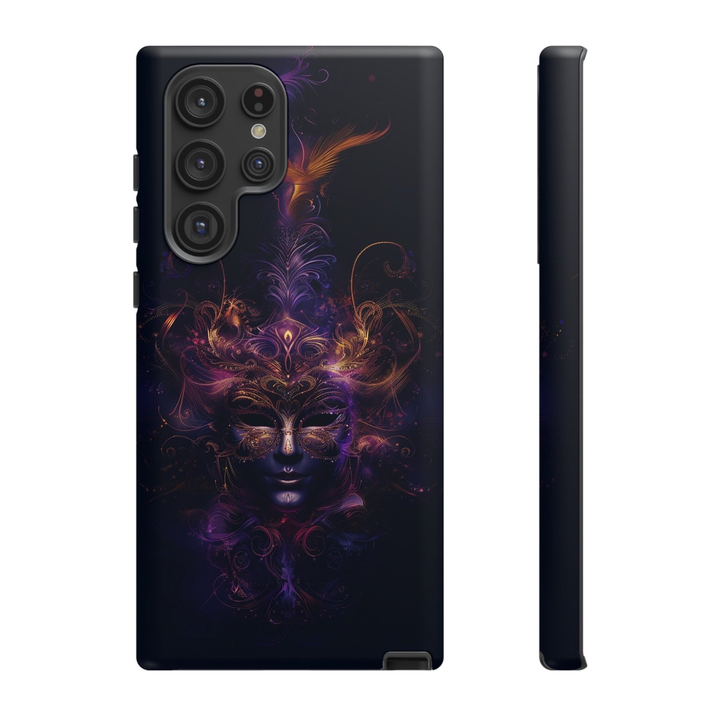 Elegant Masquerade Mask Phone Case for iPhone, Samsung Galaxy, and Google Pixel Devices - Mystical Design