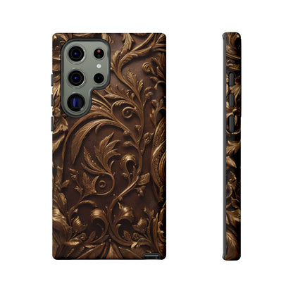 Elegant Bronze Phone Case – Victorian Floral Design for iPhone, Samsung Galaxy, and Google Pixel Devices