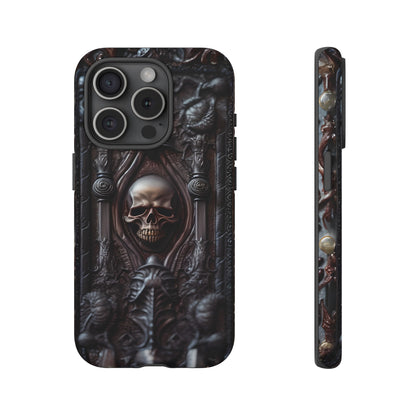 Dark Grimoire of Death Tough Phone Case – Gothic Skull Vampiric Design for iPhone, Samsung Galaxy, and Google Pixel Devices