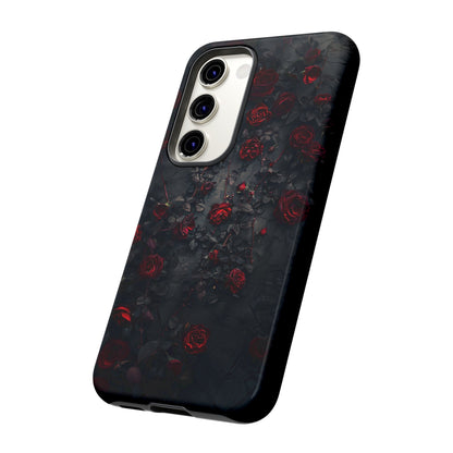 Gothic Roses Tough Phone Case – Elegant Dark Floral Design for iPhone, Samsung Galaxy, and Google Pixel Devices