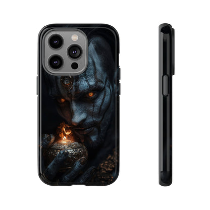 Dark Djinn Warrior Phone Case - Intricate Fantasy Art Protective Cover for iPhone, Samsung Galaxy, and Google Pixel Devices