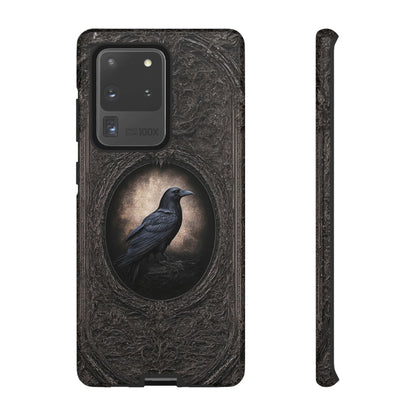 Gothic Raven Phone Case - Mysterious Dark Bird Design