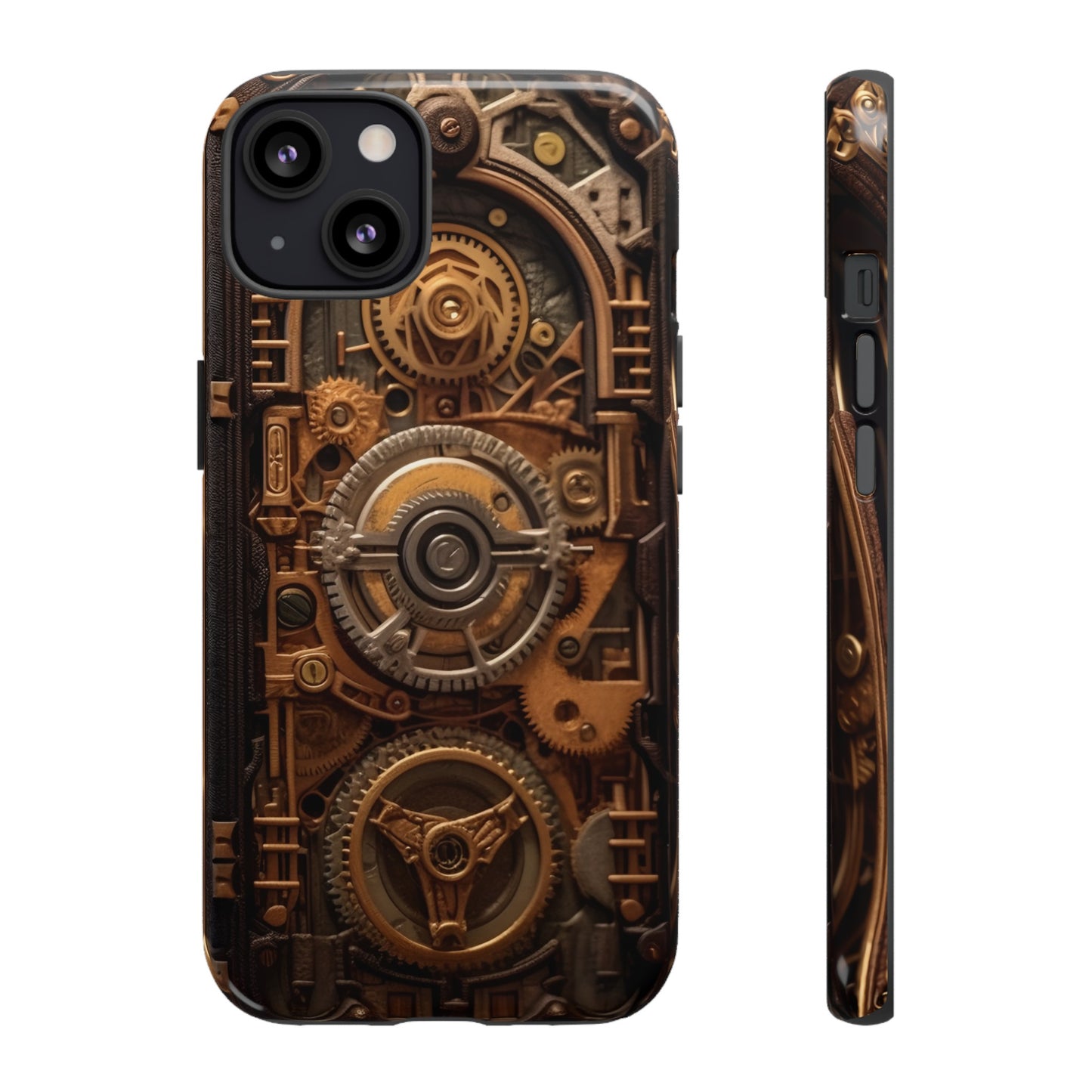 Gearworks Tough Phone Case – Steampunk Clockwork Design for iPhone, Samsung Galaxy, and Google Pixel Devices