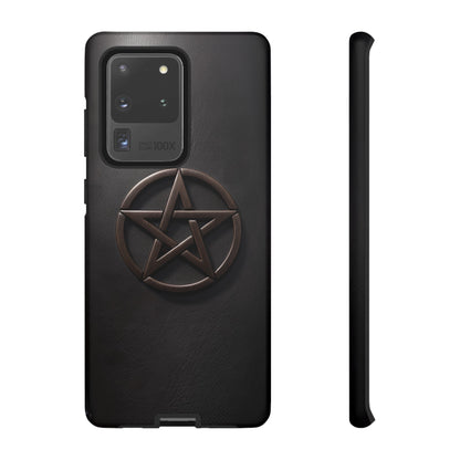 Simple Pentacle Tough Phone Case – Witchcraft Pentagram Design for iPhone, Samsung Galaxy, and Google Pixel Devices