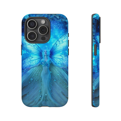 Blue Cosmic Fairy Phone Case – Enchanting Fae Design for iPhone, Samsung Galaxy, and Google Pixel Devices