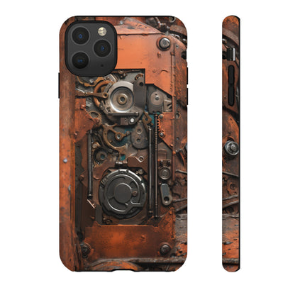 Rusted Mechanisms Phone Case – Steampunk Metal Gear Design for iPhone, Samsung Galaxy, and Google Pixel Devices