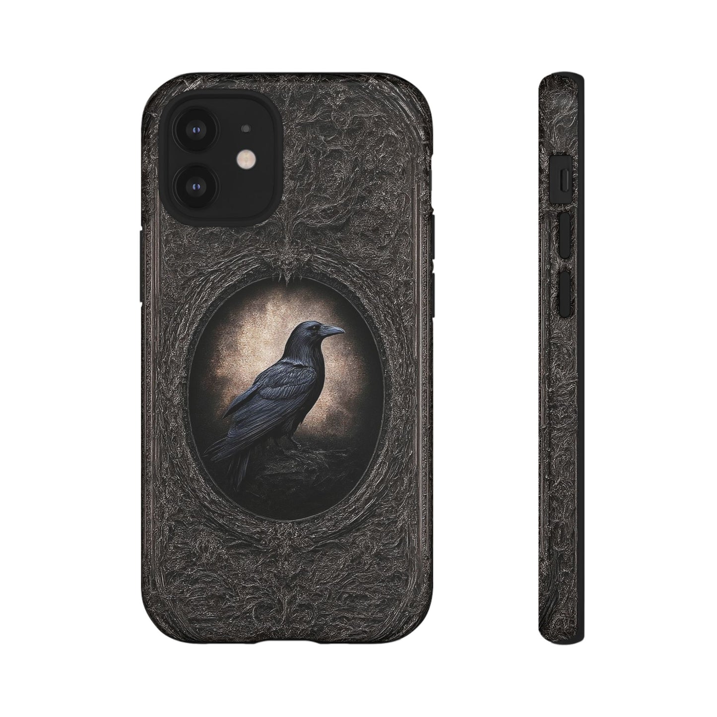 Gothic Raven Phone Case - Mysterious Dark Bird Design