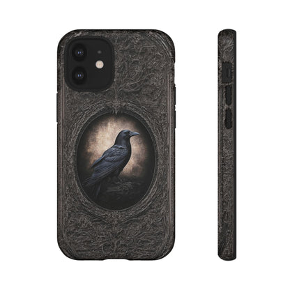 Gothic Raven Phone Case - Mysterious Dark Bird Design