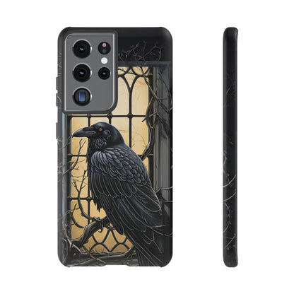 The Raven Phone Case – Edgar Allan Poe Inspired Gothic Design for iPhone, Samsung Galaxy, and Google Pixel Devices