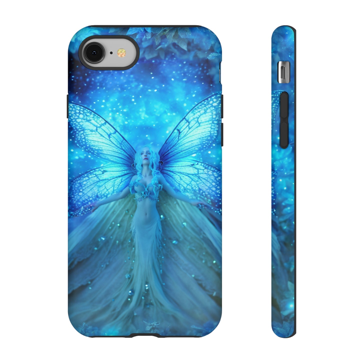 Blue Cosmic Fairy Phone Case – Enchanting Fae Design for iPhone, Samsung Galaxy, and Google Pixel Devices