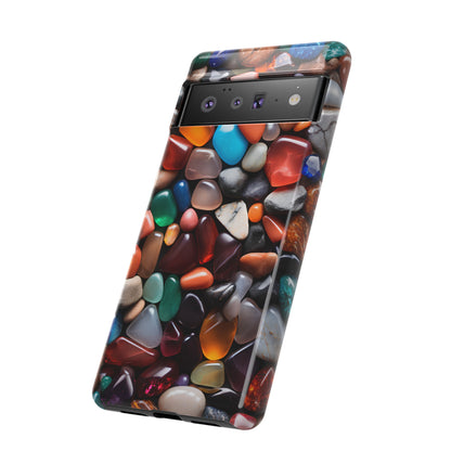 Colorful Stones Phone Case – Vibrant Polished Gemstone Design for iPhone, Samsung Galaxy, and Google Pixel Devices