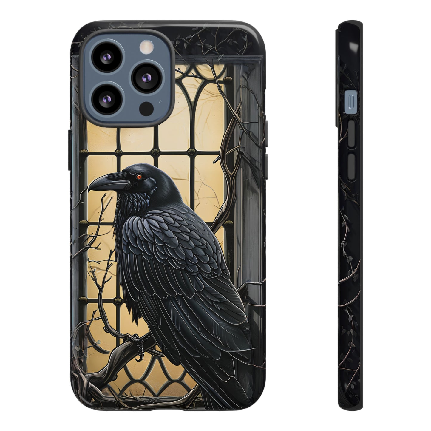 The Raven Phone Case – Edgar Allan Poe Inspired Gothic Design for iPhone, Samsung Galaxy, and Google Pixel Devices