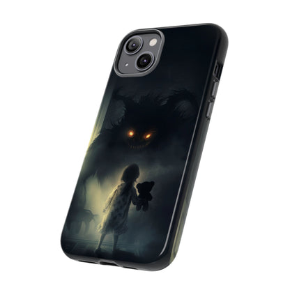 A Child Facing A Terrifying Monster Phone Case - for iPhone, Samsung Galaxy, and Google Pixel Devices