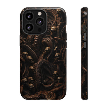 Skulls and Tentacles Phone Case – Lovecraftian Horror Design for iPhone, Samsung Galaxy, and Google Pixel Devices