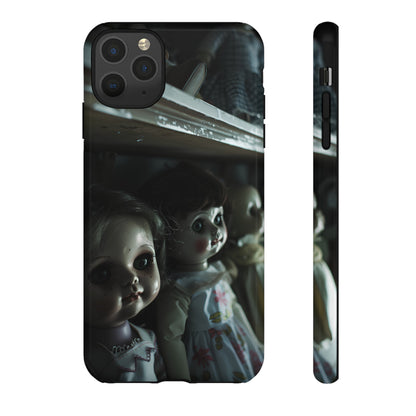 Creepy Dolls Phone Case – Eerie Vintage Doll Design for iPhone, Samsung Galaxy, and Google Pixel Devices