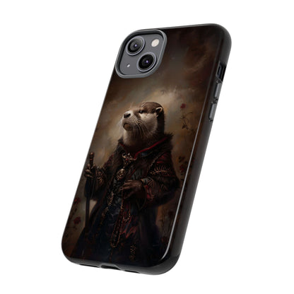 Noble Otter King Phone Case - Vintage Gothic Animal Art Design for iPhone, Samsung Galaxy, and Google Pixel Devices