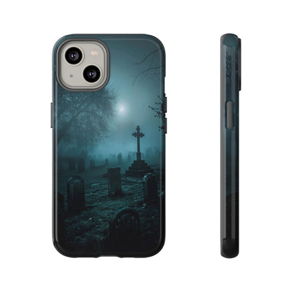 Graveyard at Night Phone Case – Eerie Cemetery Design for iPhone, Samsung Galaxy, and Google Pixel Devices