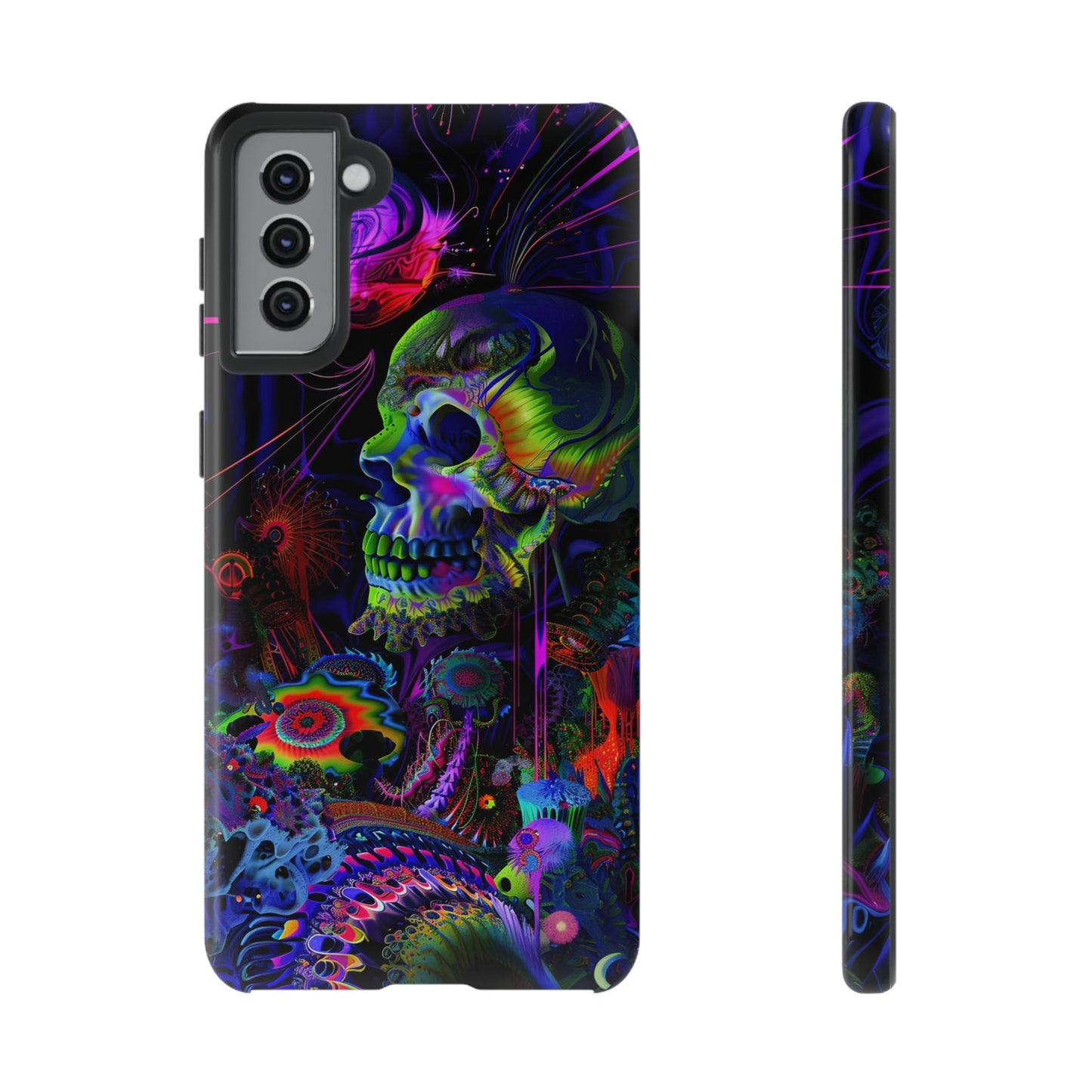 Psychedelic Skull Phone Case – Vibrant Pastel Design for iPhone, Samsung Galaxy, and Google Pixel Devices