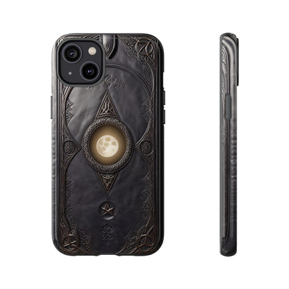 Moon Case Tough Phone Case – Fantasy Art Leather Book Design for iPhone, Samsung Galaxy, and Google Pixel Devices