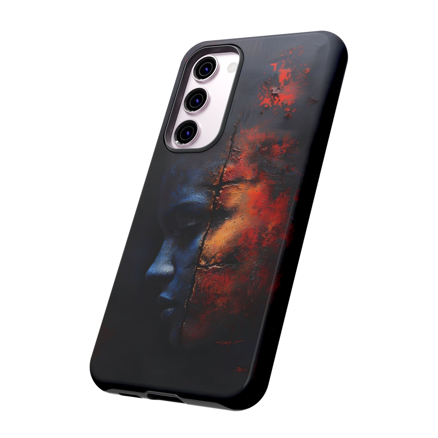 Abstract Duality Art Phone Case - Bold Modern Design