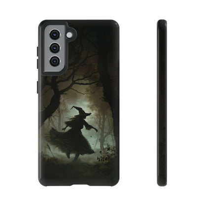 Spooky Witch Silhouette Phone Case - Halloween Dark Art Design for iPhone, Samsung Galaxy, and Google Pixel Devices