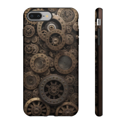 Gearworks 3 Phone Case – Steampunk Victorian Design with Gears and Clockwork for iPhone, Samsung Galaxy, and Google Pixel Devices