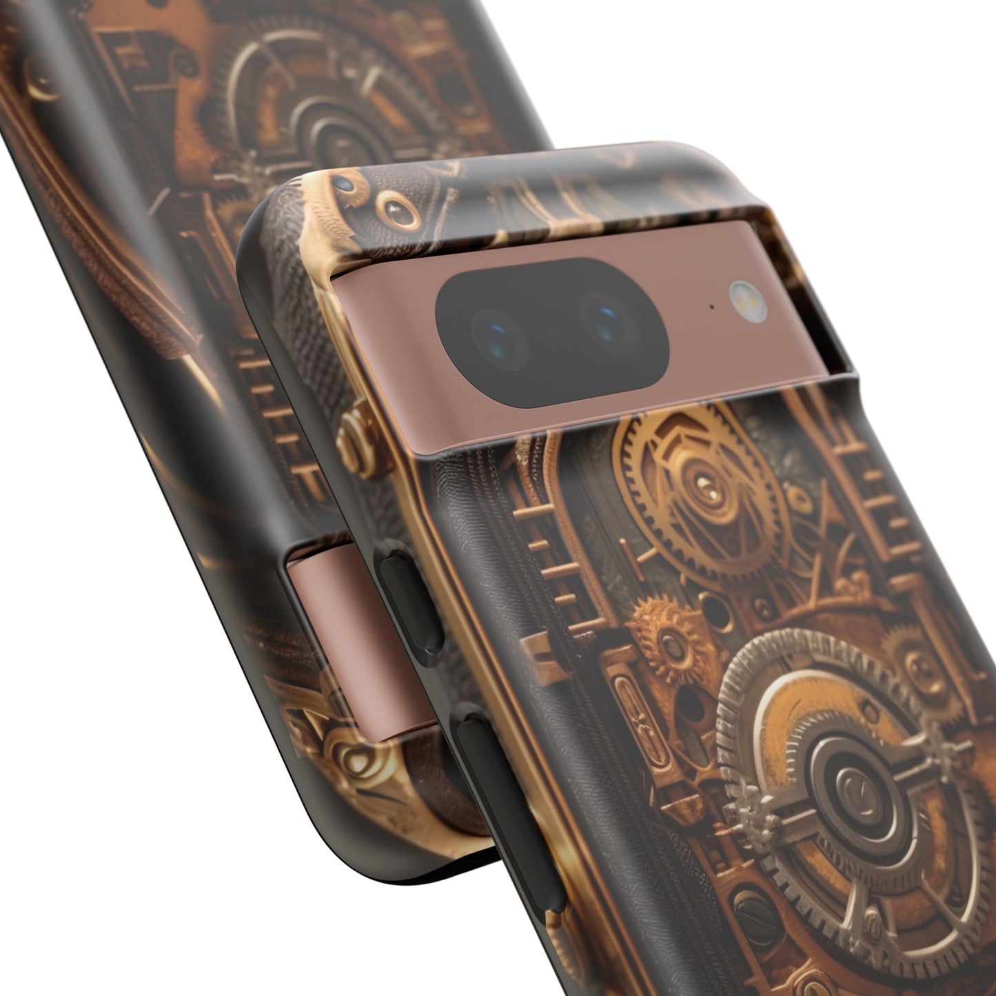 Gearworks Tough Phone Case – Steampunk Clockwork Design for iPhone, Samsung Galaxy, and Google Pixel Devices