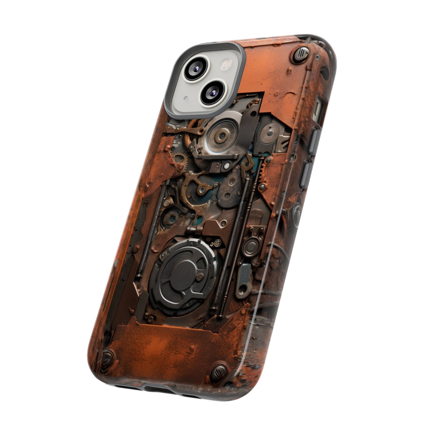 Rusted Mechanisms Phone Case – Steampunk Metal Gear Design for iPhone, Samsung Galaxy, and Google Pixel Devices