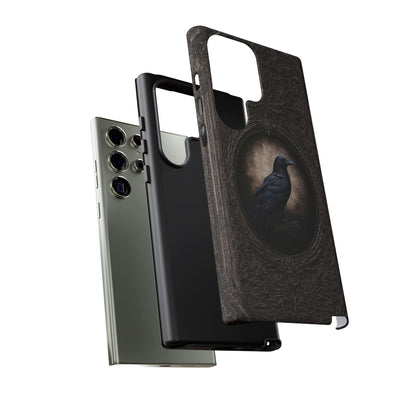 Gothic Raven Phone Case - Mysterious Dark Bird Design