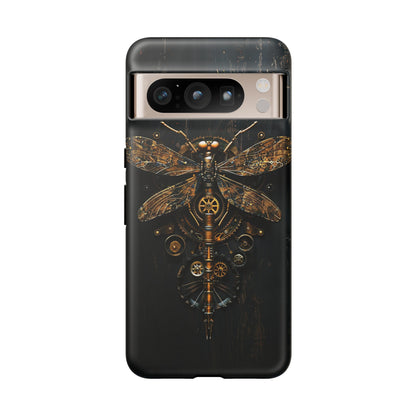 Steampunk Dragonfly Phone Case - Intricate Gear Design for iPhone, Samsung Galaxy, Google Pixel Devices