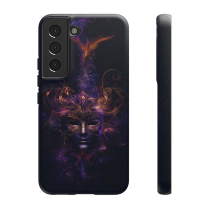 Elegant Masquerade Mask Phone Case for iPhone, Samsung Galaxy, and Google Pixel Devices - Mystical Design