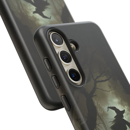 Spooky Witch Silhouette Phone Case - Halloween Dark Art Design for iPhone, Samsung Galaxy, and Google Pixel Devices